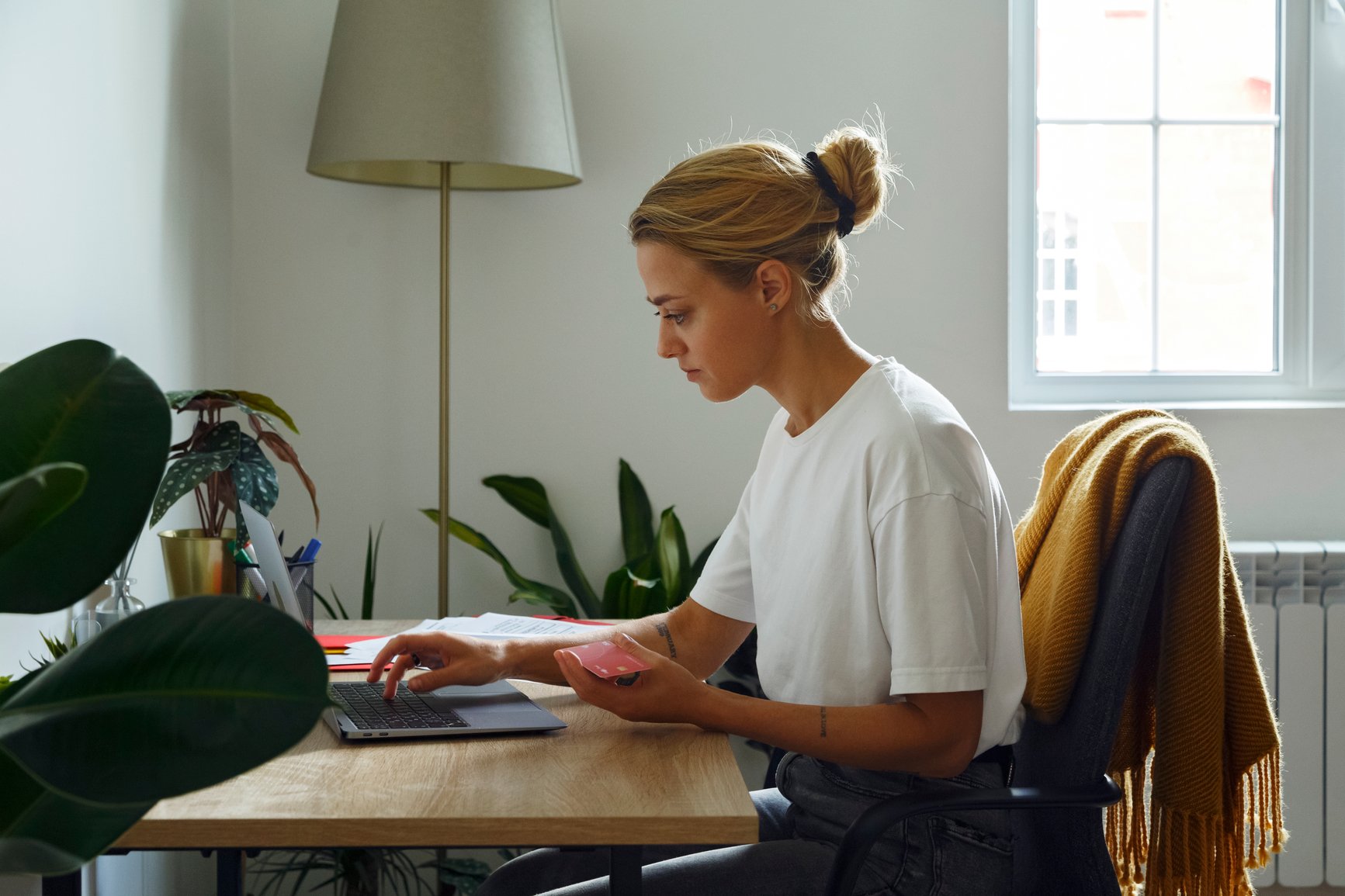 Young-Female-Making-Online-Payment-career-gaps